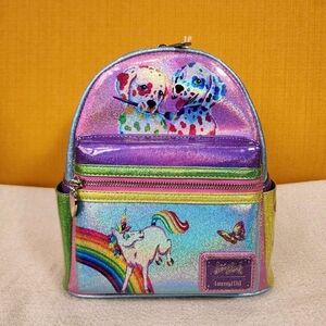 Loungefly Kids Glitter Unicorn & Dalmatian Mini Backpack - Pink Multi